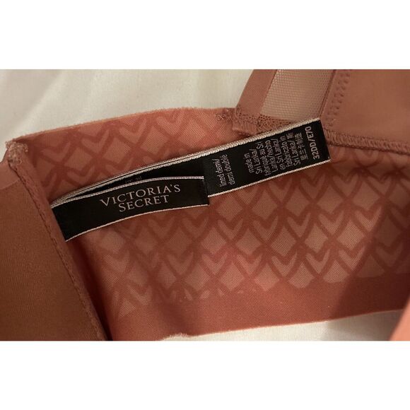 Victorias Secret Front Clasp Lined Dusty Rose Demi Bra Size 32DD NEW - Picture 3 of 3